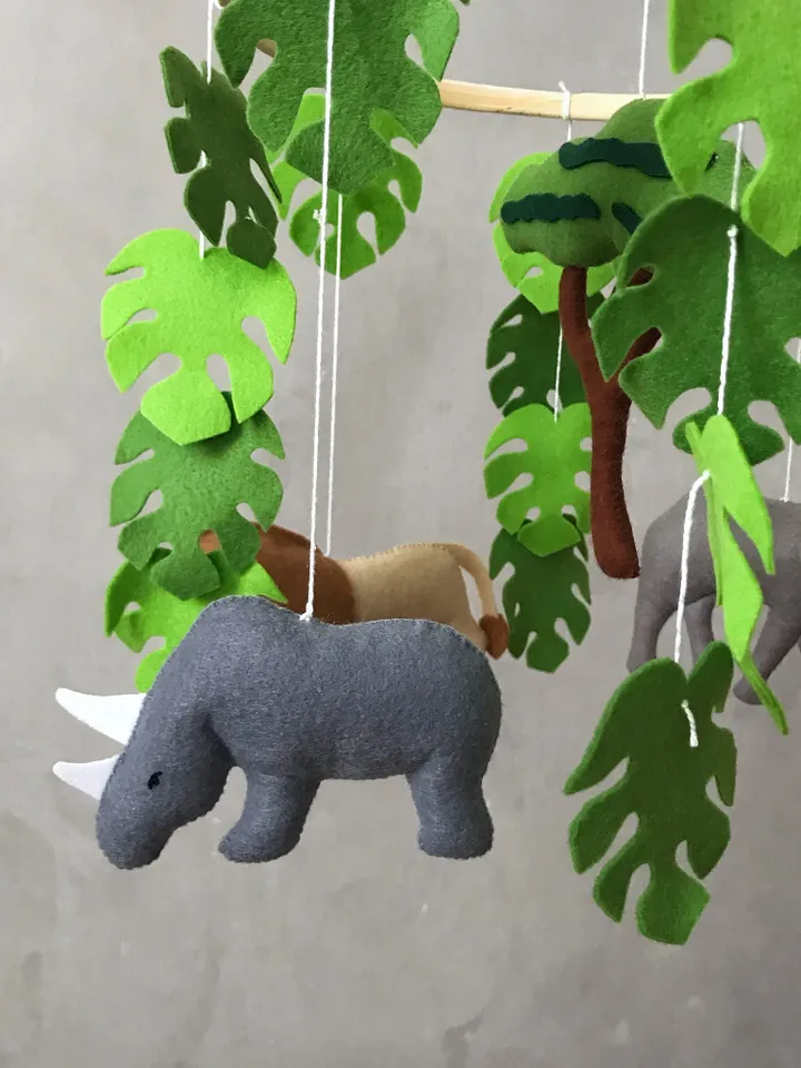 Jungle animals baby mobile Safari crib mobile neutral nursery