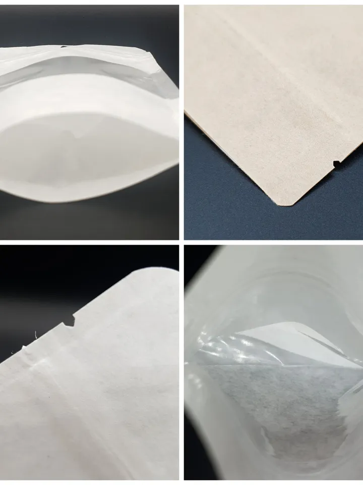 WHITE KRAFT PAPER bags, Stand Up Pouches, Kraft Clear Window Box, Kraft Pouch for Coffee, Kraft Bags for herbs Foil Bags, Paper Storage Bags
