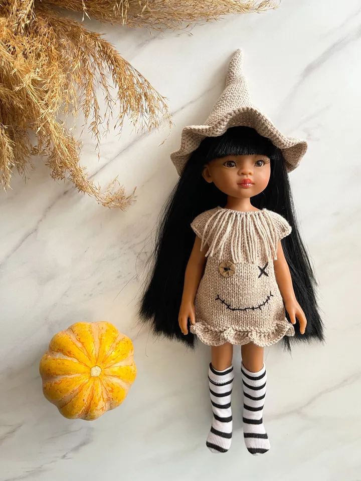 Halloween crazy set for Paola Reina scarecrew witch outfit