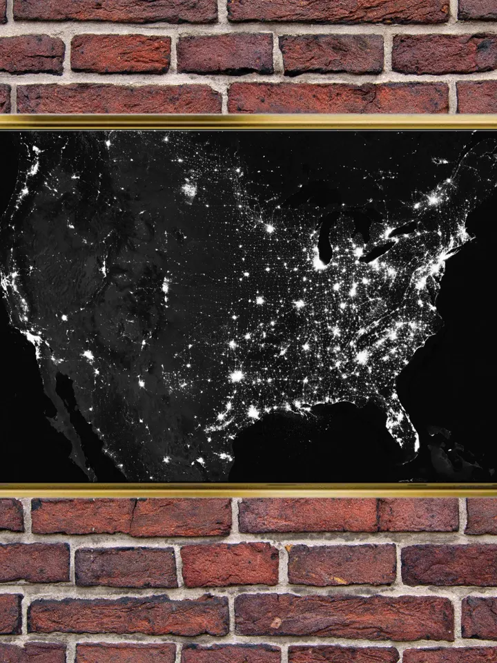 World map Print on Canvas , Floating Frame Option, Modern Wall Art, Extra Large Canvas Wall Art