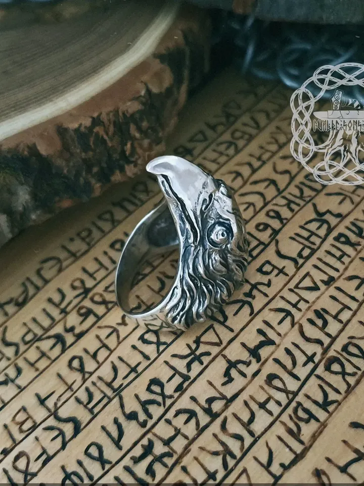 Eagle Ring, Sterling Silver Eagle Ring, Animal Jewelry, Viking Jewelry, Animal Ring