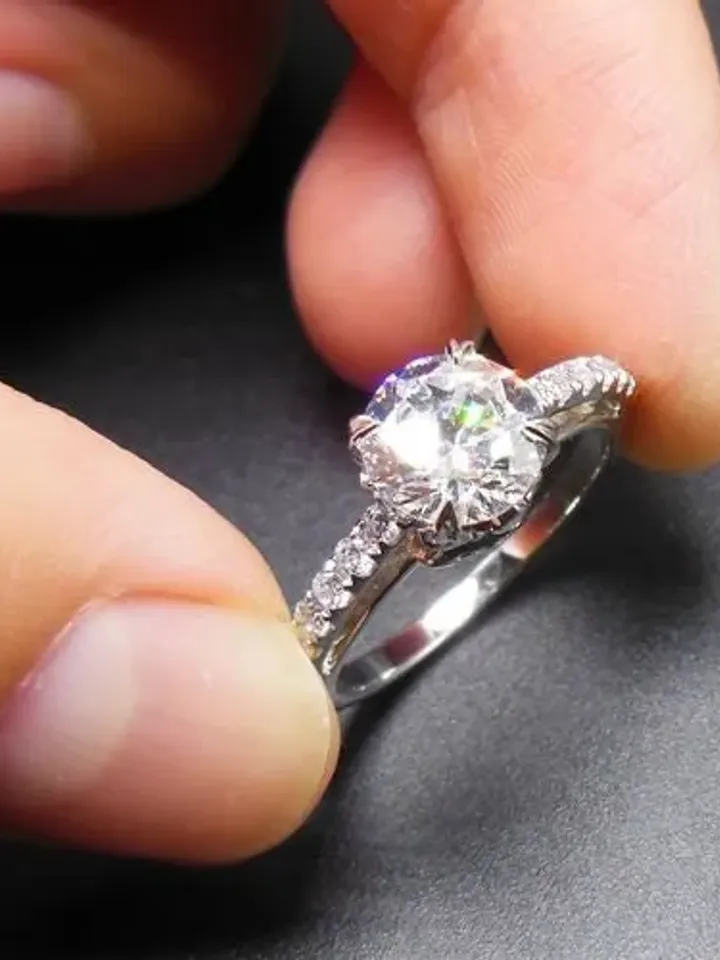 Round Semi Mount, Solid 14K White Gold Round 7MM Fashion Semi Mount Ring, Diamond Ring, Engagement Ring, Promise Ring