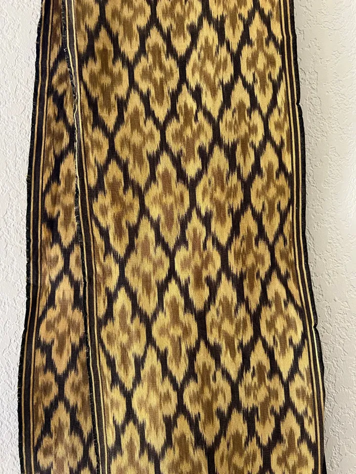Handwoven Ikat Tapestry | Handmade Ikat Scarf | Bohemian Home Decor | Tropical Home Decor