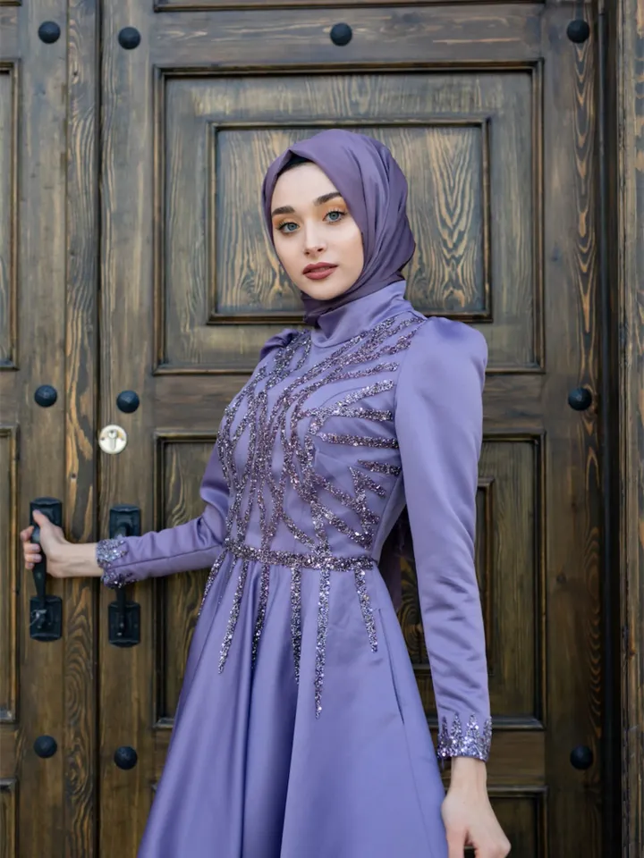 AHUNARE HIJAB - Suyolu Wedding Dress, Muslim Evening Gown, Nikah, Islamic Wedding, Engagement, Bridesmaid,