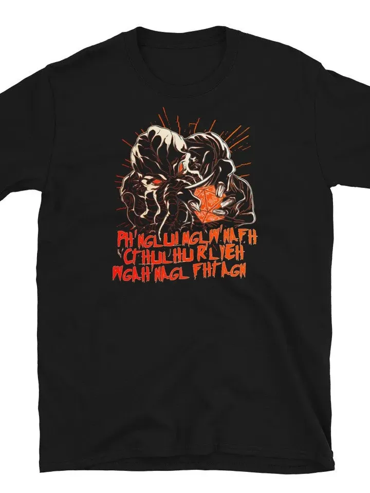 Cthulhu Fhtagn T-Shirt (Unisex) | Dungeons and Dragons Cthulhu Shirt, Tabletop Roleplaying Game Tee, HP Lovecraft Call of Cthulhu Mythos Tee