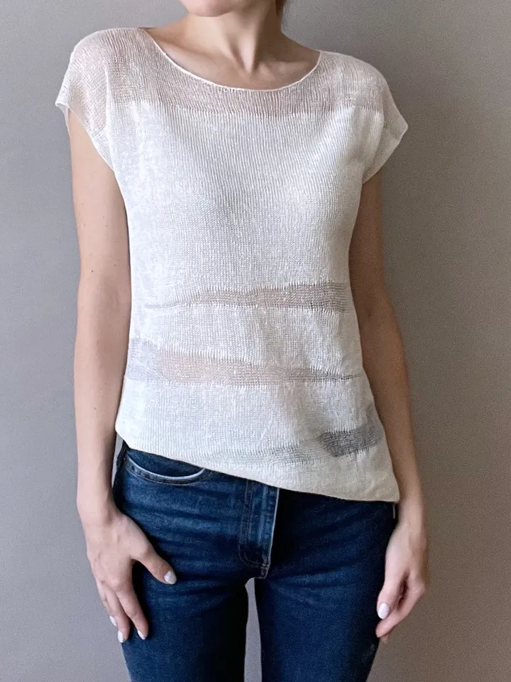 Linen knitted top