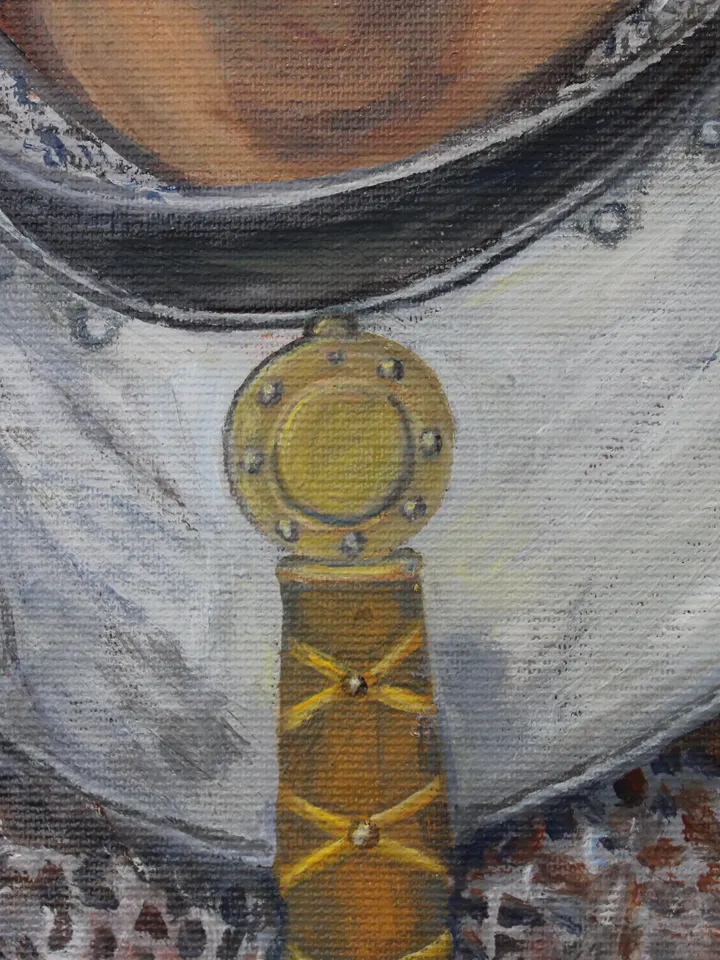 Knight oil painting on canvas artwork Bradley James Merlin