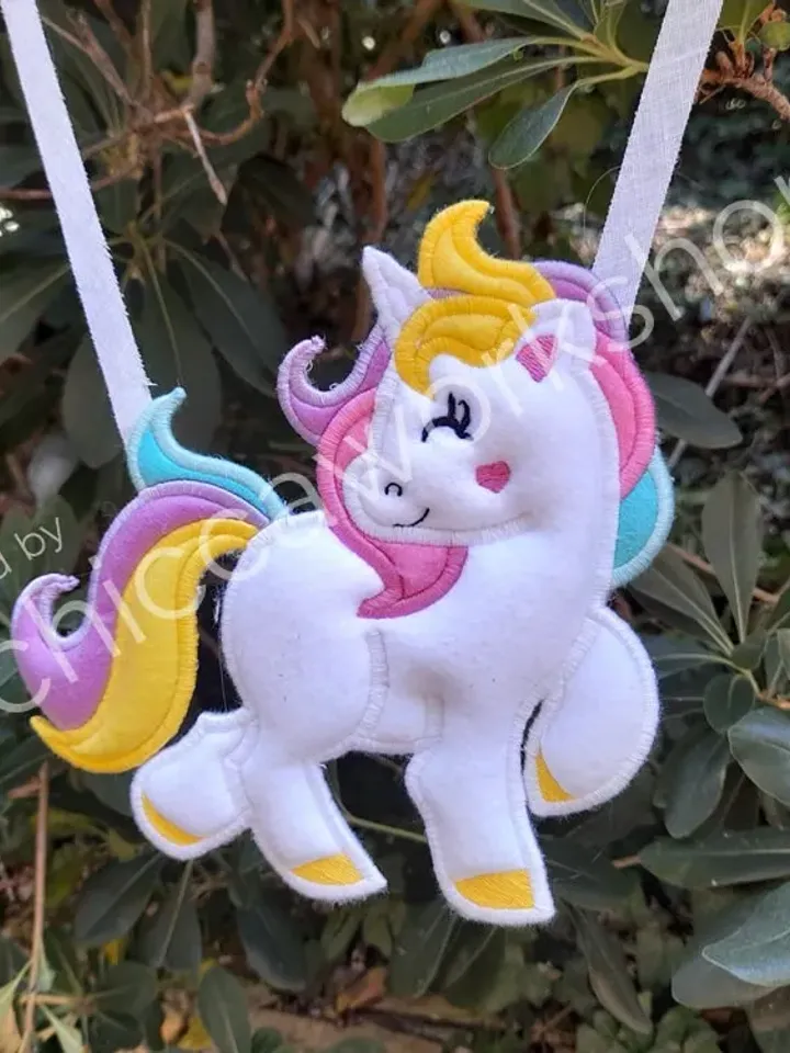 ITH Ghirlanda Unicorno Appeso- Ricamo a macchina con tutorial