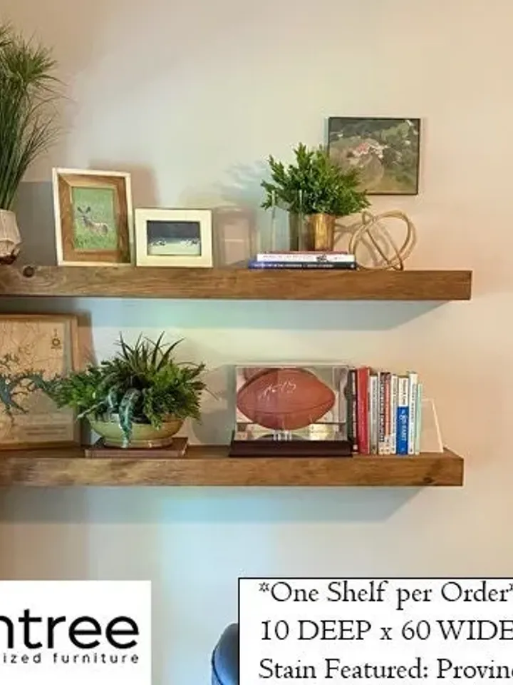 Wood Floating Shelf 10-inches Deep | Rustic Shelf| Farmhouse Shelf | Floating Shelf | Reclaimed Wood | Handmade Shelves | Wood Wall Shelf