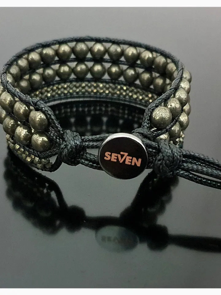 Natural Pyrite Gemstone Bracelet / Wealth Bracelet / Gift For Women / Femme Bracelet / Gift For Her / Gift For Mom / Crown style bracelet