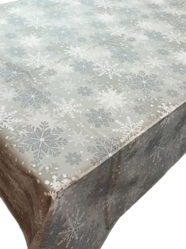 Gray christmas tablecloth, tablecloth rectangle, custom tablecloth ...