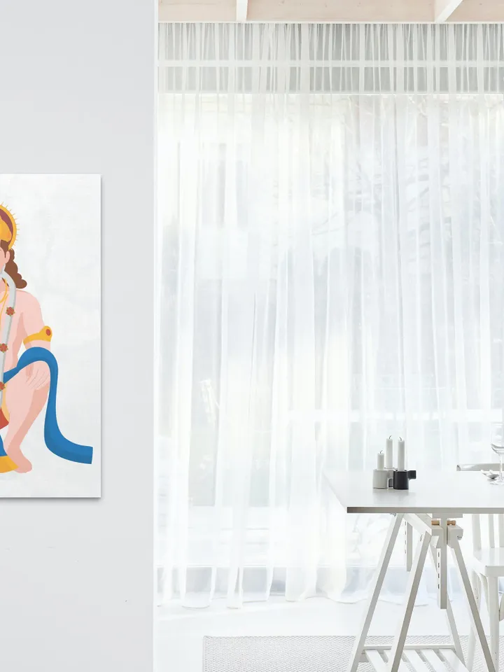 Lord Hanuman Wall Art | Home Decor frames | Office art | Printable mindfulness present for positive energy and self care | Stay focused
