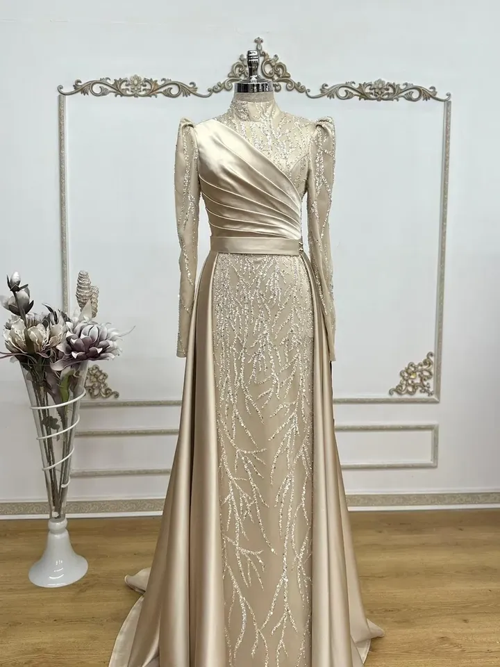 AHUNARE HIJAB - Wedding Dress, Muslim Evening Gown, Nikah, Islamic Wedding, Engagement, Bridesmaid