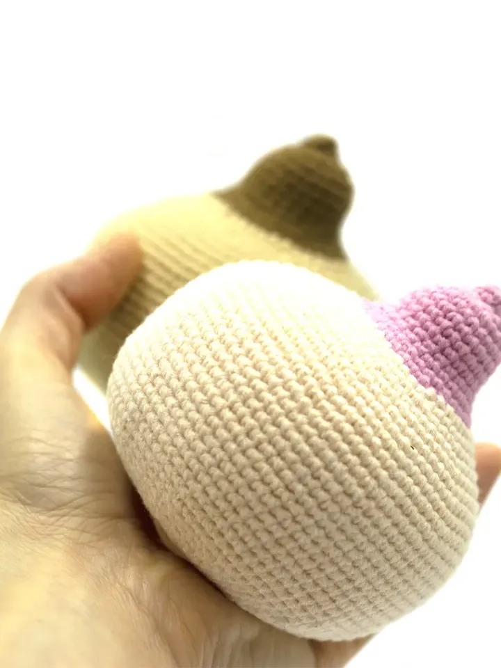 Breast model crochet pattern, breastfeeding teaching tools, breastfeeding demonstration breast, pdf download, boobs