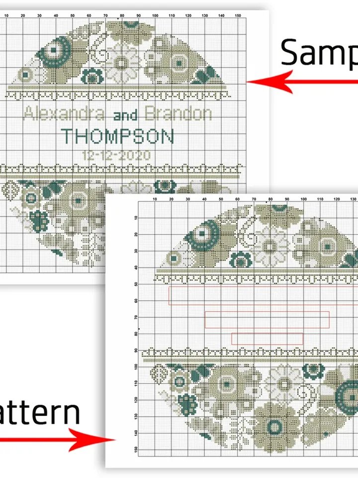 Wedding cross stitch pattern. DIY. Save the date. Anniversary cross stitch.