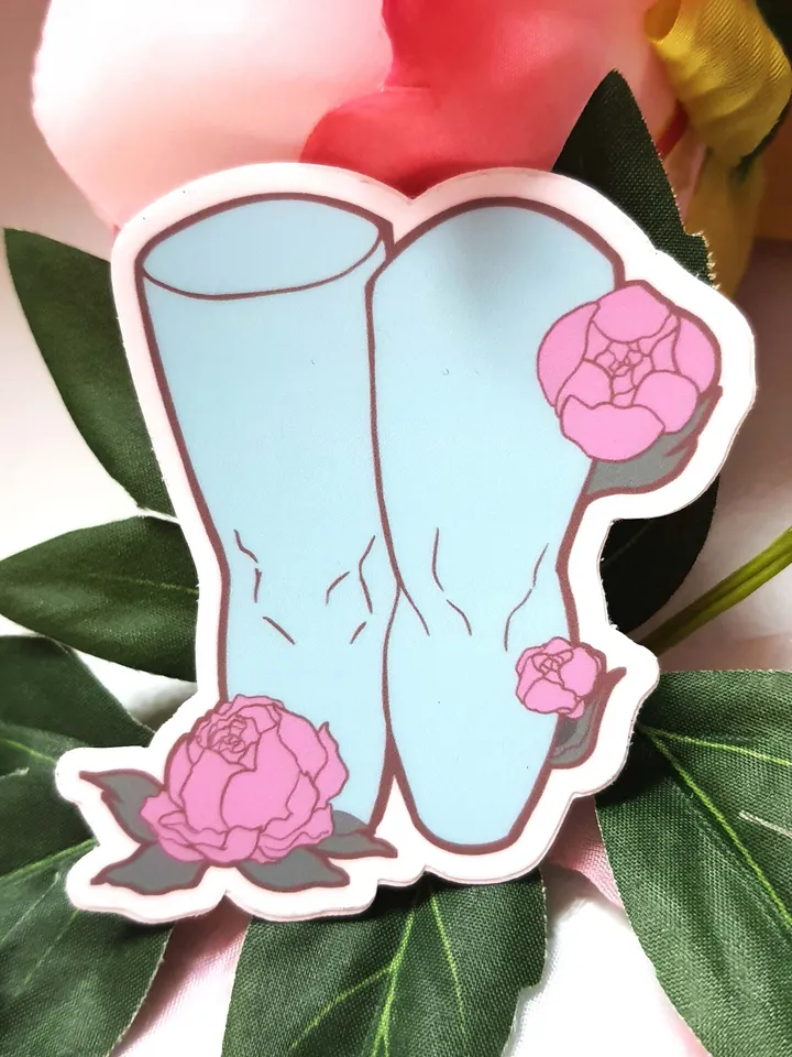 Peony | Vinyl-Aufkleber soft matt | Pfingstrose Beine | 70mm Breite | Peony Legs