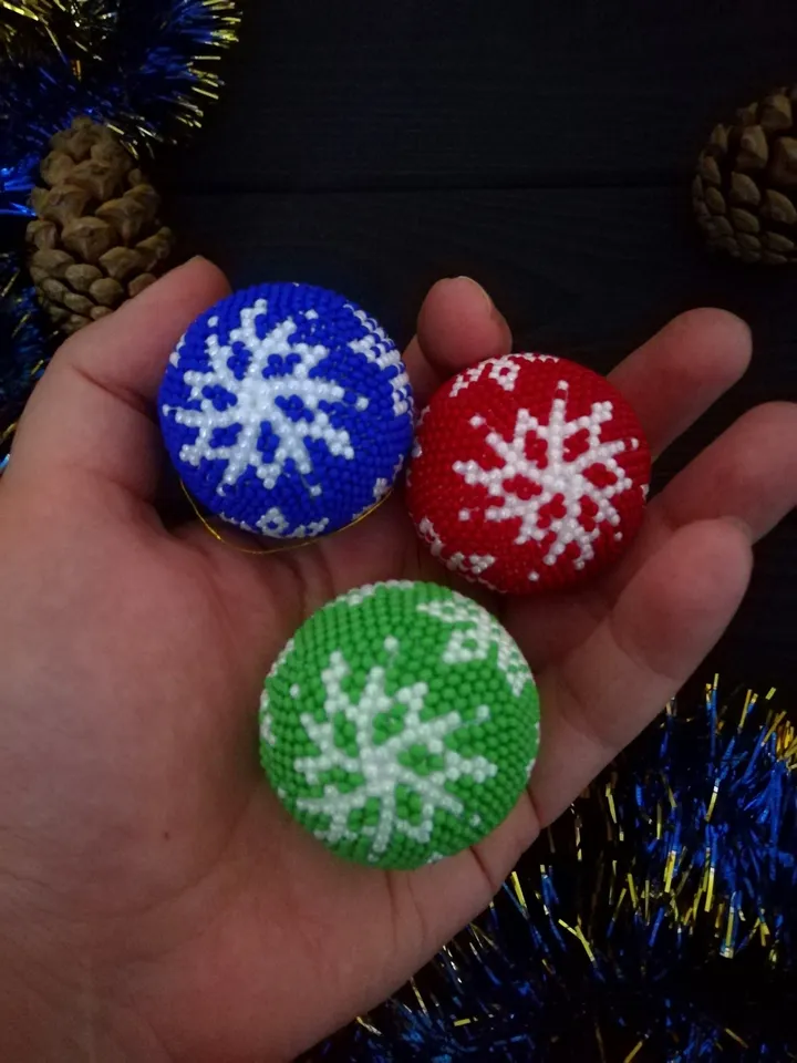 Christmas Balls Set Beaded Balls on the Christmas tree Ball Christmas