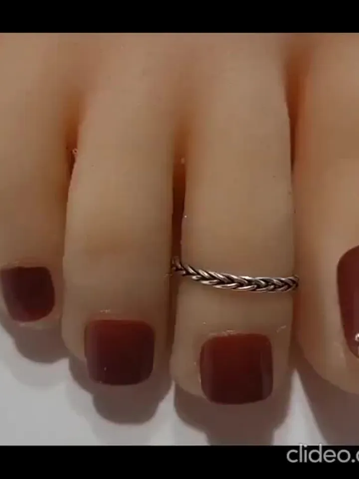 Toe Ring, Sterling Silver braid toe ring, Braid Thumb Ring Toe Rings, Midi Rings, Stacking Rings, Minimalist Ring, Knuckle Rings Silver Ring