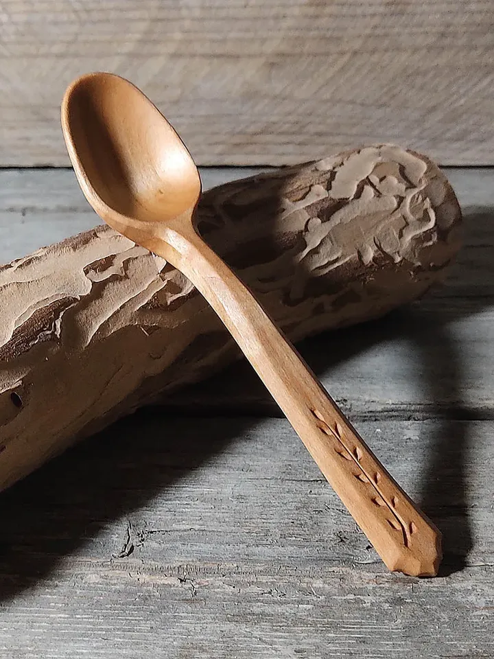 Ninth anniversary gift, Willow wood gift, Wedding anniversary willow, Handmade wooden teaspoon, Small measuring spoon