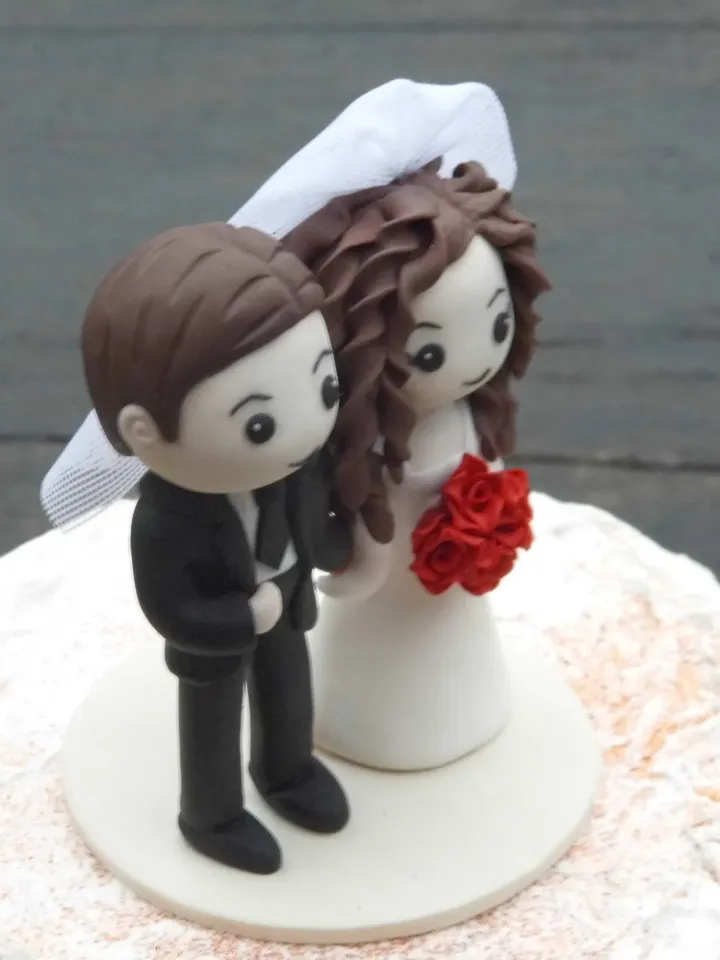 Wedding Cake Topper, Personalized Wedding Cake Figures, Wedding Gift For Couple, Custom Bride Groom, Cute Cake Topper, Keepsake Cake Topper