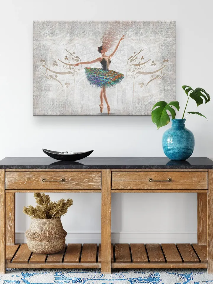 I’m looking forward to you | Persian Wall Art | Persian Calligraphy Wall Art | Traditional Persian Gift | Persian Art