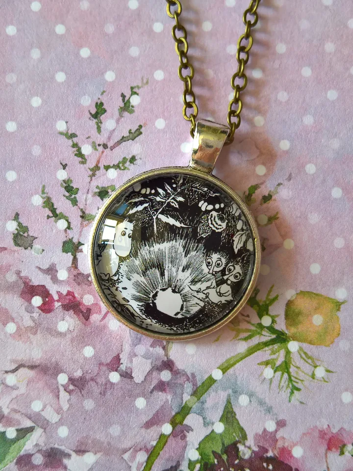 Moomin with Thingumy and Bob pendant Moomin necklace