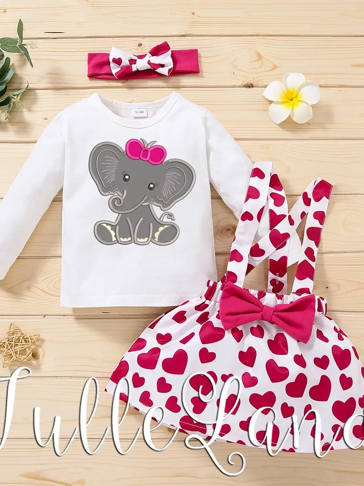 Baby Elephant for Girls Nursery Elephant Elephant Party Design Applique for Machine Embroidery