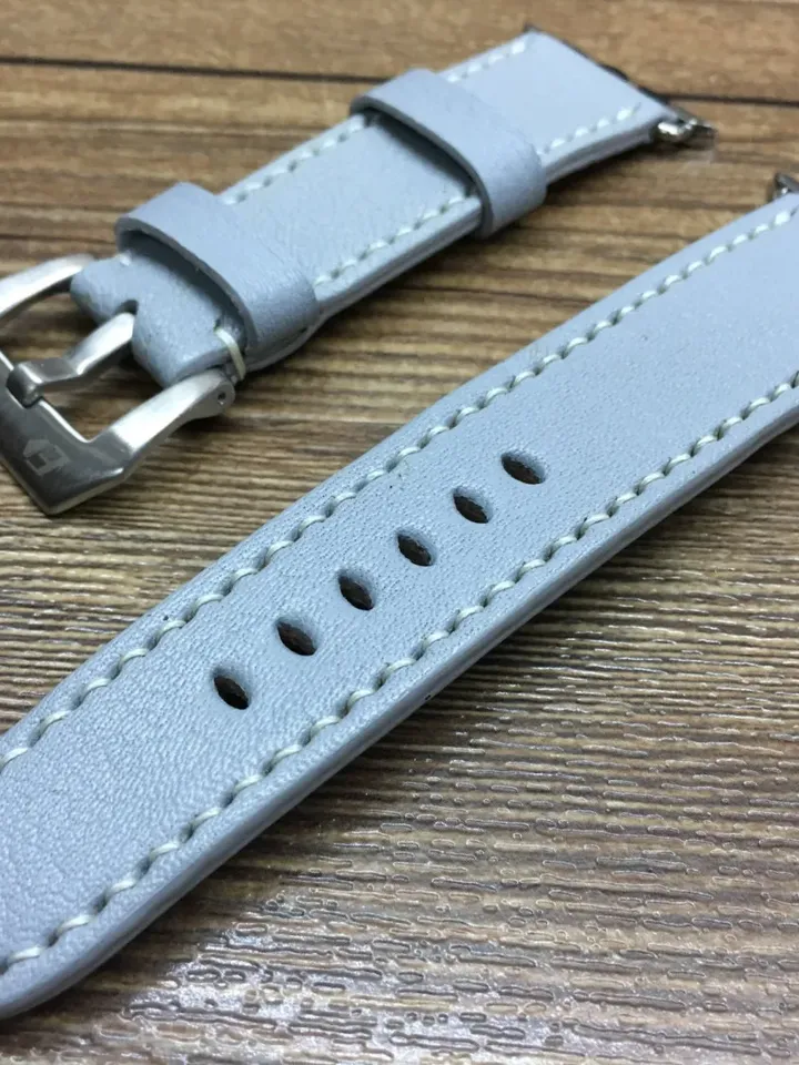 Apple iWatch Band 41mm Series 7 6, Valentines Day Gift Ideas, Apple Watch Strap 40mm, Light Blue Togo Leather Watch Straps, Smartwatch Band