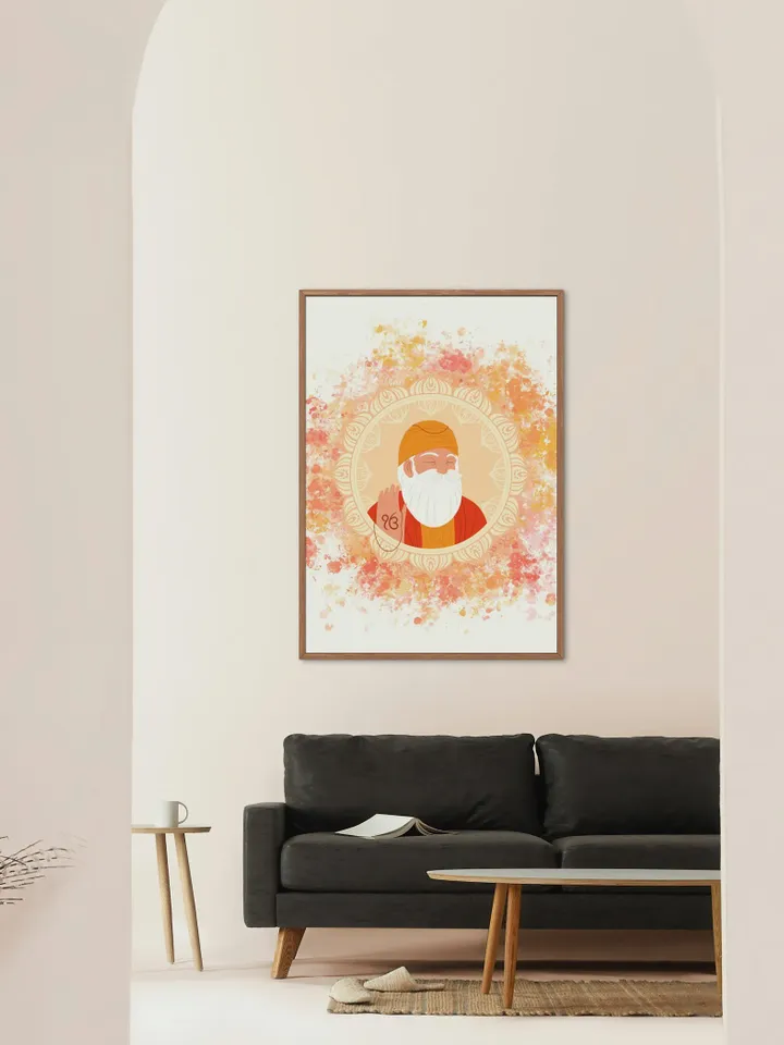 Guru Nanak Sahib Wall Art | Home Decor frames | Office art | Printable mindfulness present for positive energy and self care | Stay focused
