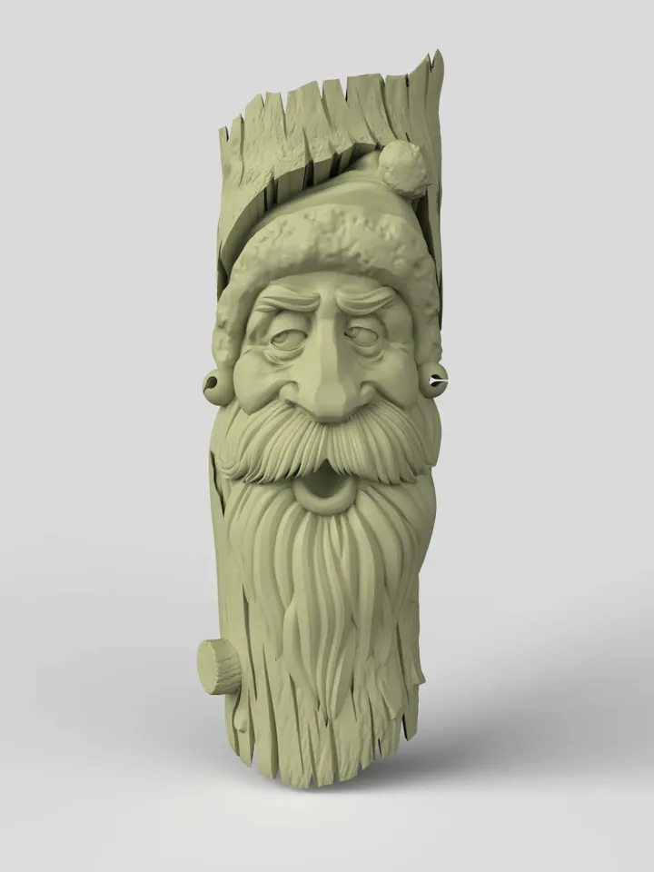 3D Model STL CNC Router file 3dprintable Santa Tree Mask