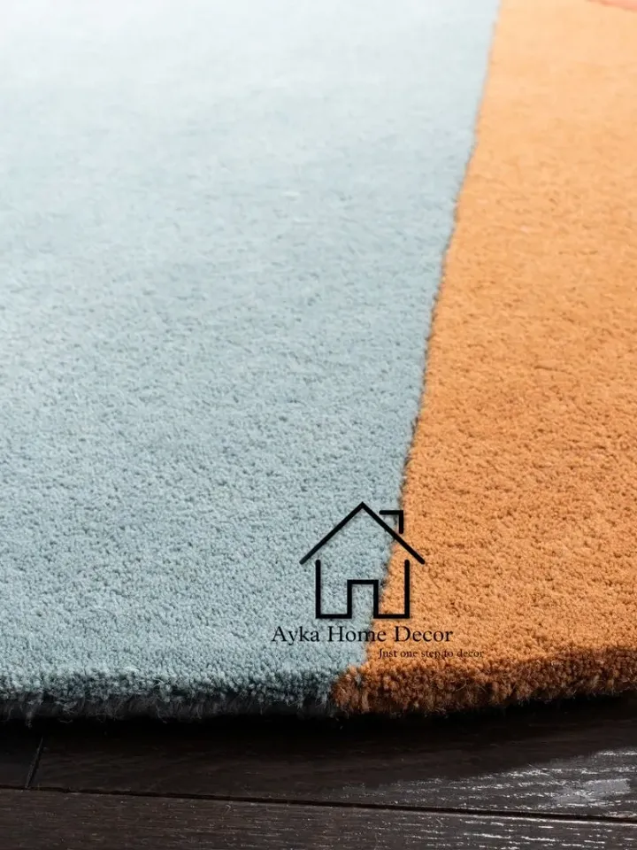 DAVENTER Multi Wool Rug 100% Woolen Area Rug For Hall Kitchen Living Room Bed Room Bath Room Dining Room Kids Room Carpet / Christmas Gift