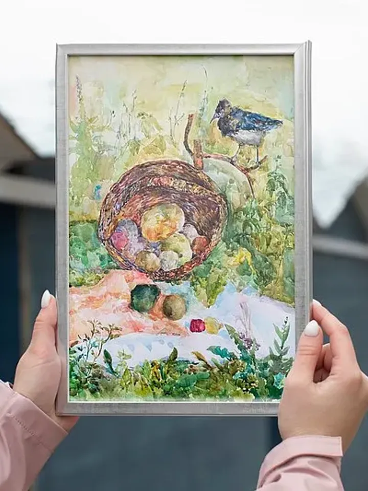 Sunny morning- Bird Painting, Poster, Wall Art Decor, Bird Print, Animals art