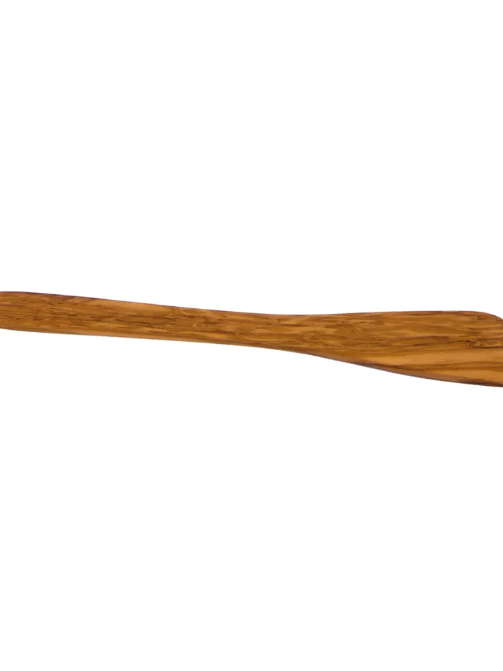 Flat Olive Wood Spatula 30 cm / 11.81" Handcrafted - AKwood / Handmade Cooking Spatula - Must have!  Front edge is diagonal!