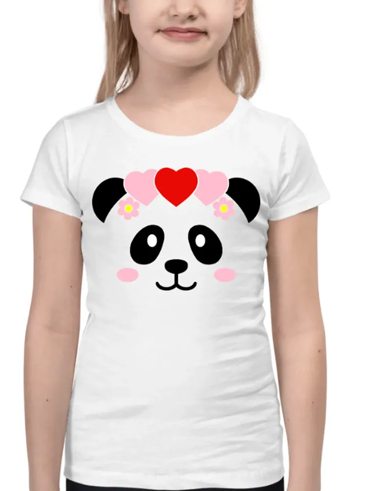 Valentine Panda Face with heart Cute Panda Panda Girl Loving digital design Cricut svg dxf eps png ipg pdf, cut file