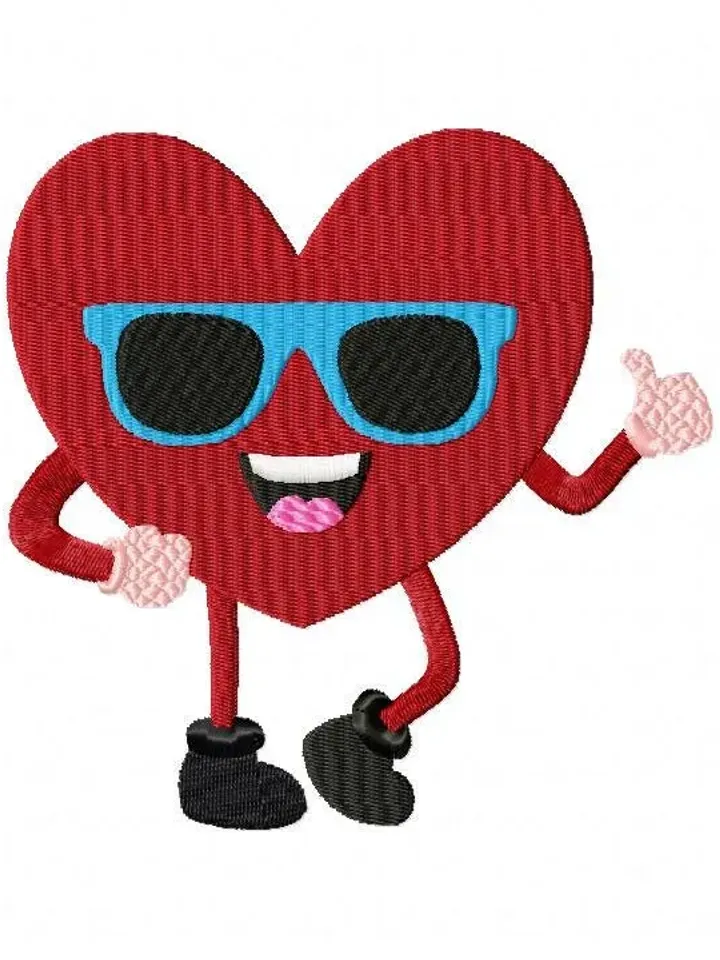 16 Cute Heart Characters Embroidery Design Pack,Instant Download,Applique Design,digital file,Love Angry Heart Gentleman Heart Silly Heart