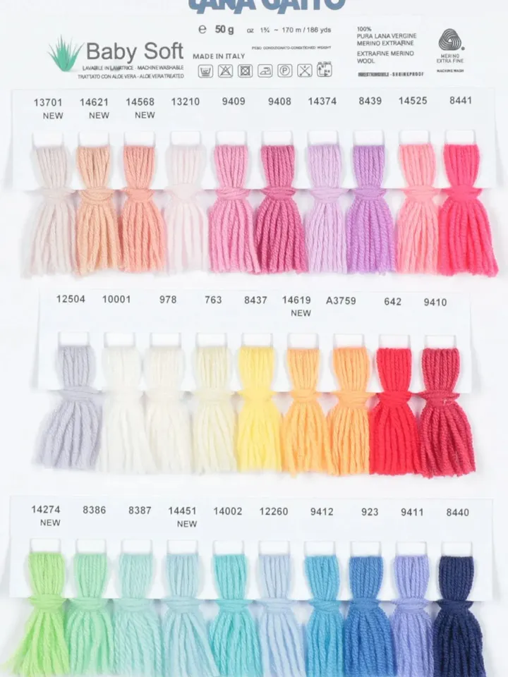 Merino wool knitting yarn Lana Gatto Baby Soft, baby wool, soft wool, 50 g