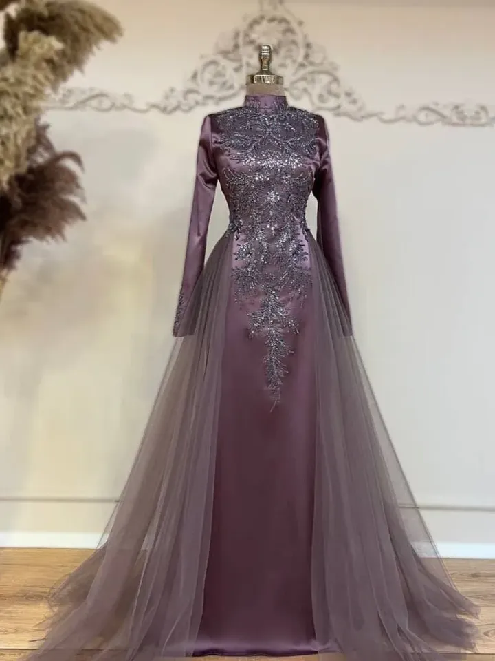 AHUNARE HIJAB - Wedding Dress, Muslim Evening Gown, Nikah, Islamic Wedding, Engagement, Bridesmaid,