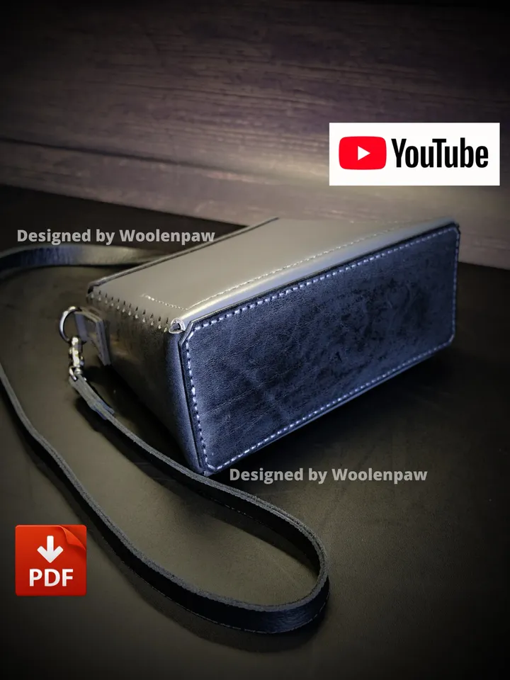 Leather pattern - Ladies Crossbody bag - "Rock".NS9
