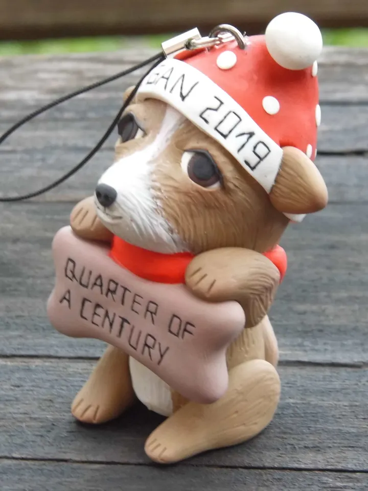 Puppy’s First Christmas Ornament, Personalized Christmas ornament, Dog figurine ornament, Handmade ornament, Christmas 2021, Christmas gift