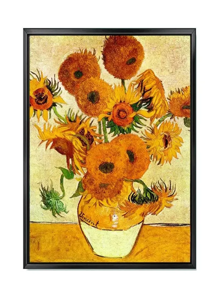 Vincent van Gogh flower Print on Canvas , Floating Frame Option, Modern Wall Art, Extra Large Canvas Wall Art