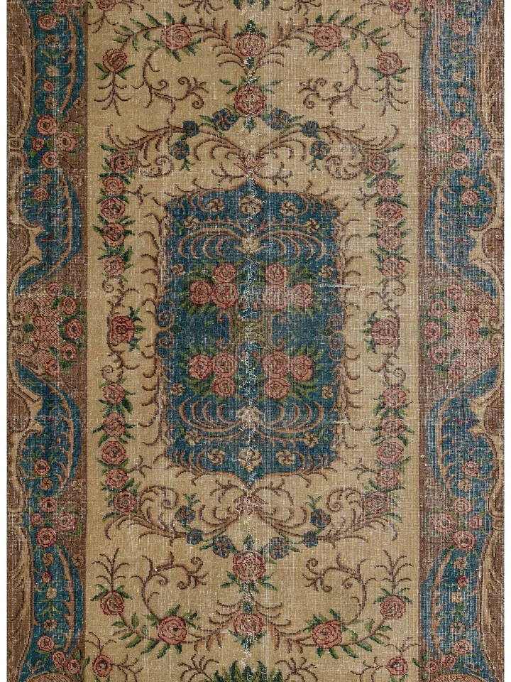 Turkish Rug, Natural Turkish Rug, Boho carpet, Oushak carpet, Home decor, Bohemian Kilim, 143x240 cm , 4,7x7,8 ft