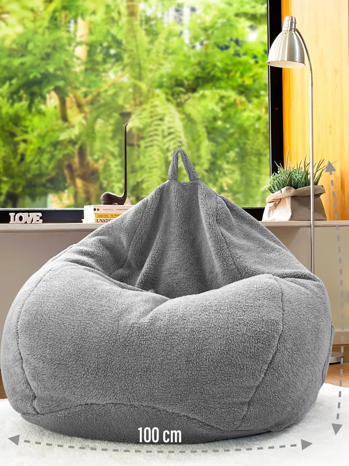Pouf Fauteuil Bag Étanche Extérieur - Coussin De Sol Rembourré Perles EPS - 100x140 Cm