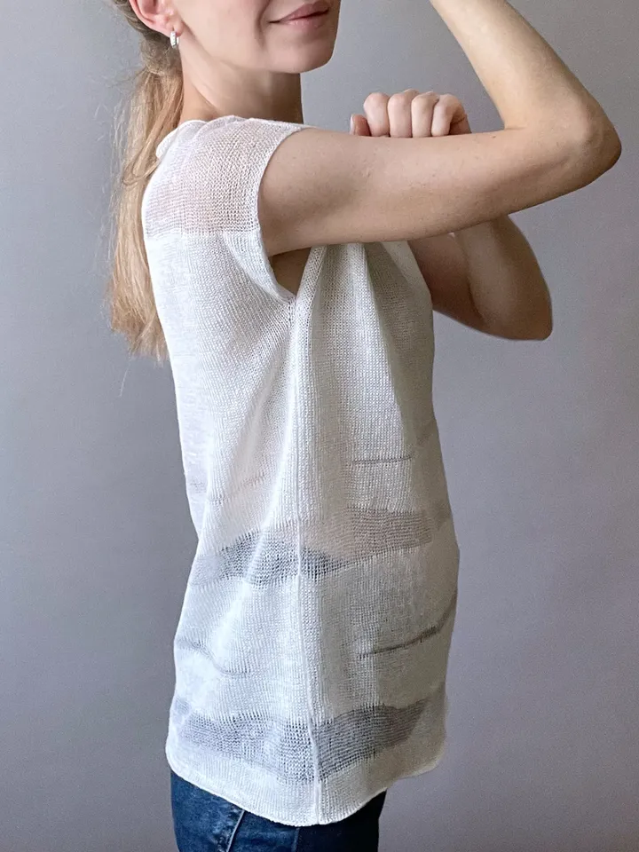 Linen knitted top