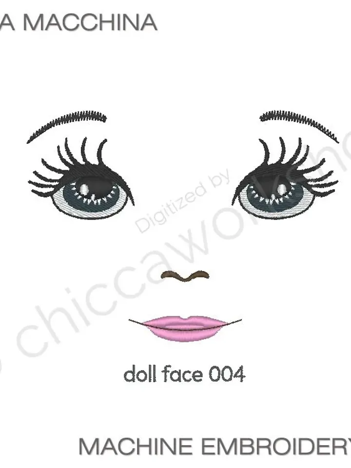 Dolls Faces - Ricamo a macchina