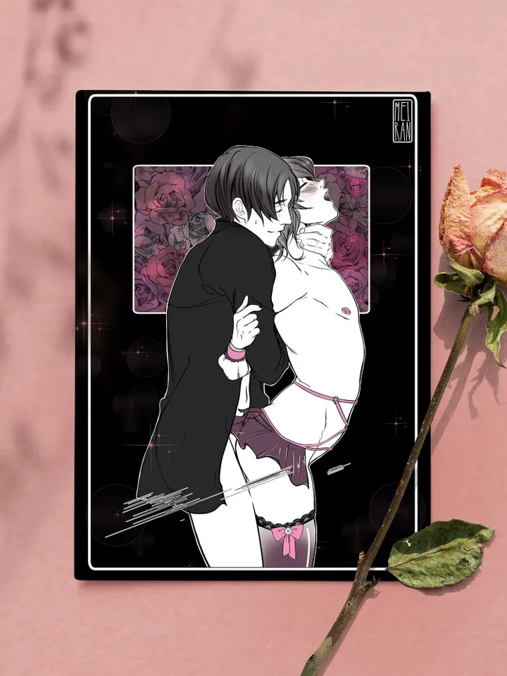 Breathless | KiNKtober Boyslove 2020 Druck/Poster Matt | A4 Größe (210 x 297mm, 8,3 x 11,7 Zoll) | Yaoi | Yaoiart