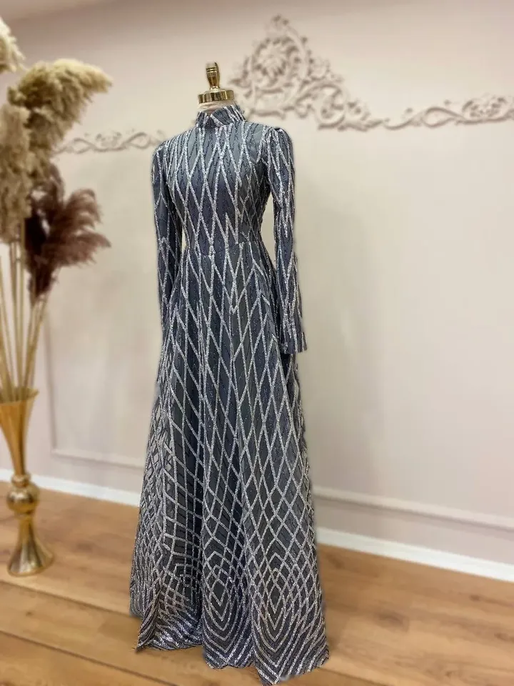 AHUNARE HIJAB - Wedding Dress, Muslim Evening Gown, Nikah, Islamic Wedding, Engagement, Bridesmaid,