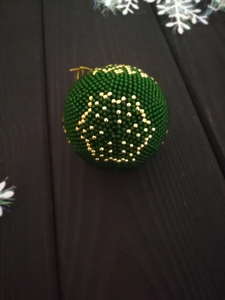 PATTERN Bead ball toy for Christmas tree , Ball toy for Christmas