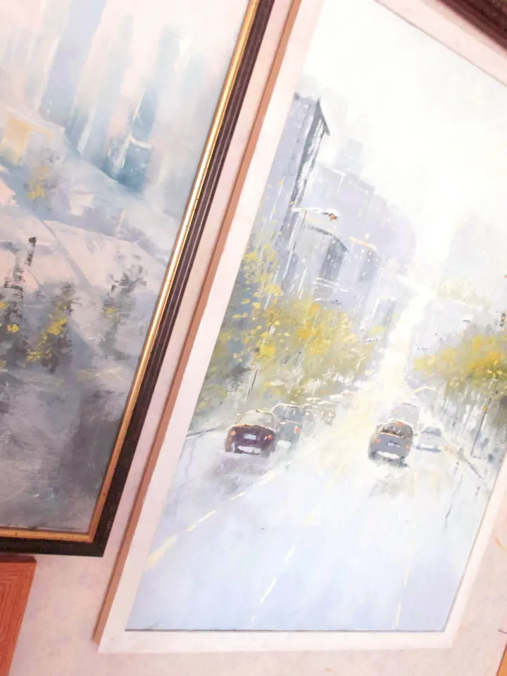 Original Oil Painting "SUMMER CITY" San Francisco Painting on Canvas Modern City Original Art by "Walperion Paintings"