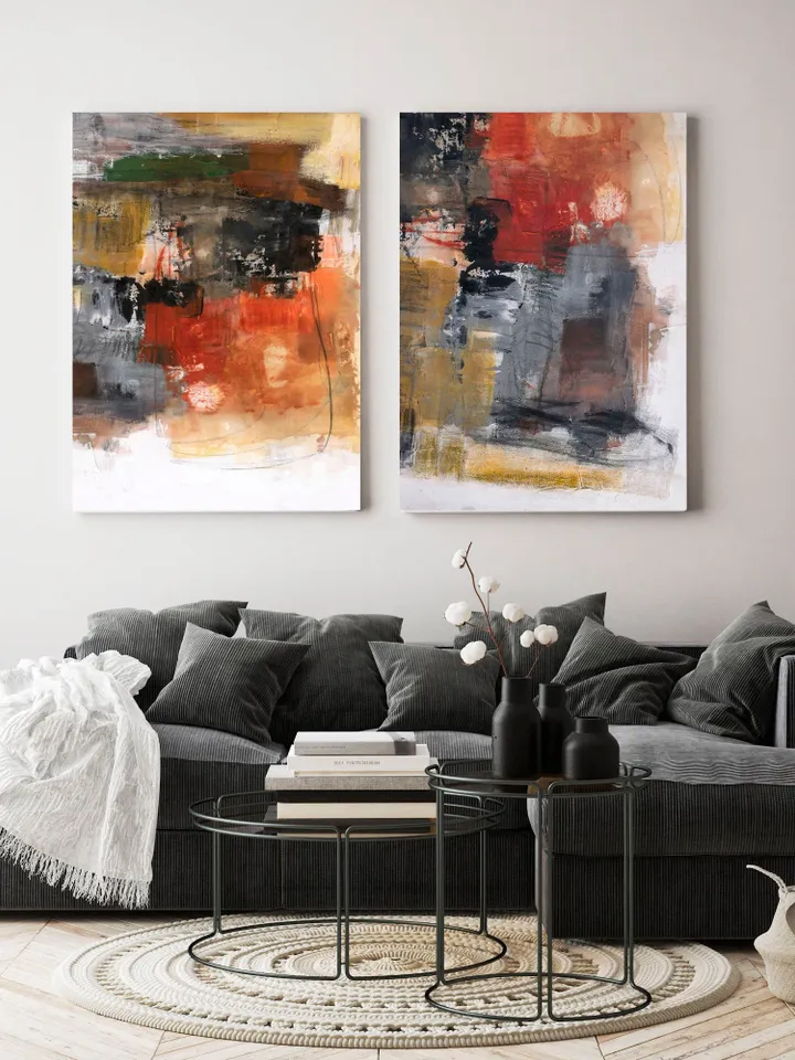 Abstract Colorful Art, Original Abstract Art, Personalize Colorful Modern Abstract Textured Poster Art For Room Décor, Painting Gift Art