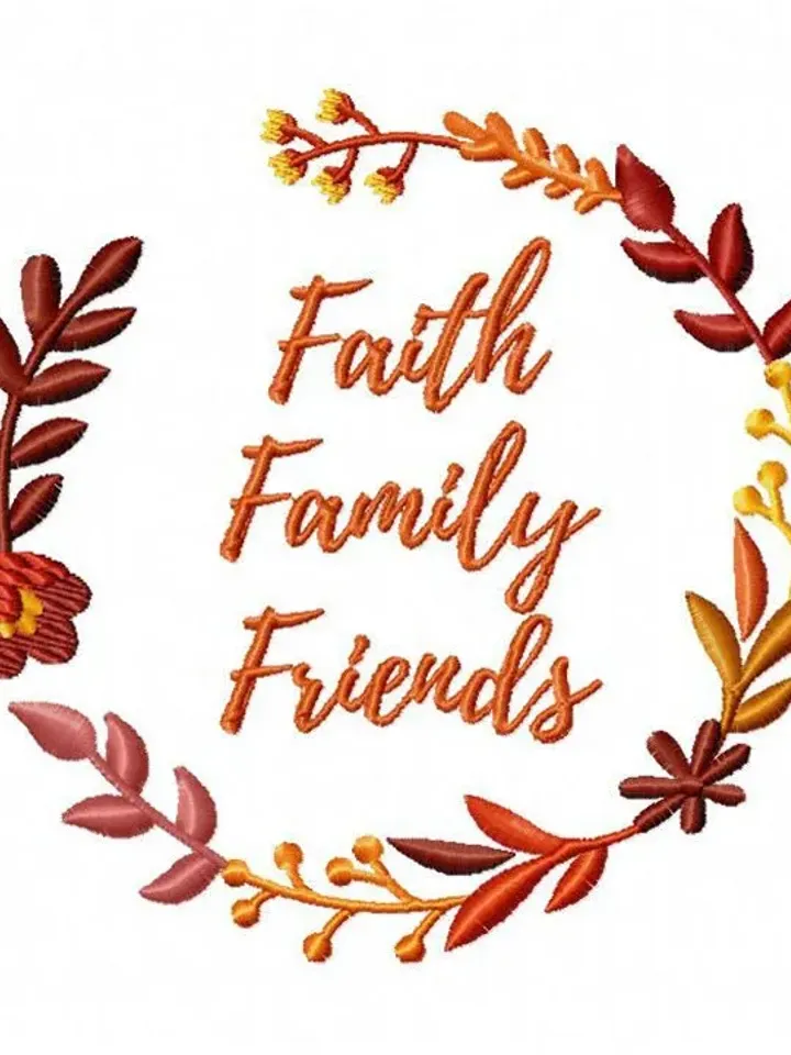 Faith Family Friends Applique machine embroidery designs pattern Stitched,instant download.Digital Machine,Birthday Gift,Art, 7 sizes